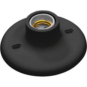 PLAFON PRETO PARA LÂMPADA DE ATÉ 100W - 250V