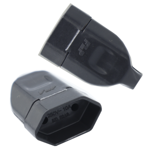 PINO FEMEA 2P 10A 250V - PRETO - FLP